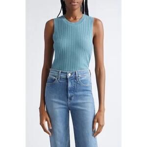 Veronica Beard Jerrel Rib 100% Merino Wool Tank Size XS